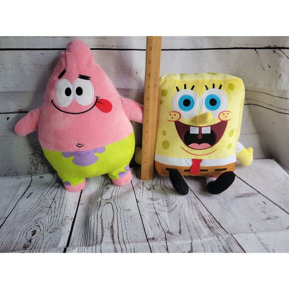 Spongebob Squarepants and Patrick Star 12 In Plush Lot Of 2 Stuffed Plush - Picture 6 of 6